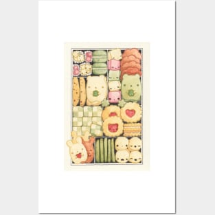 Cute Cookies Watercolour Painting Posters and Art